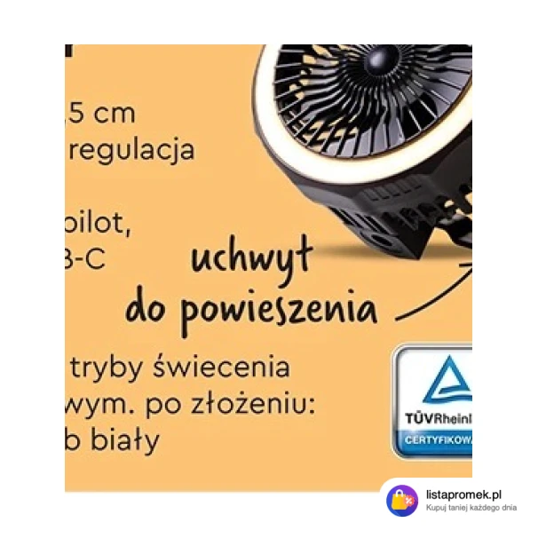 Latarka 2w1 z wiatraczkiem