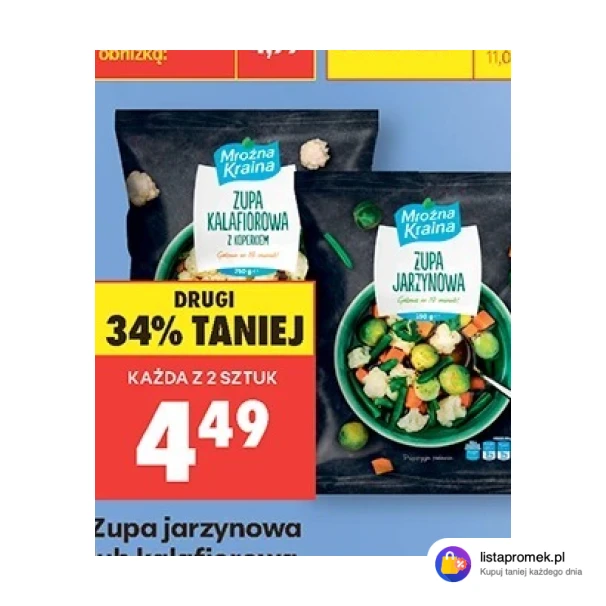 Zupa jarzynowa lub kalafiorowa