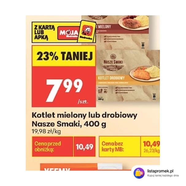 Kotlet mielony lub drobiowy Nasze Smaki, 400 g