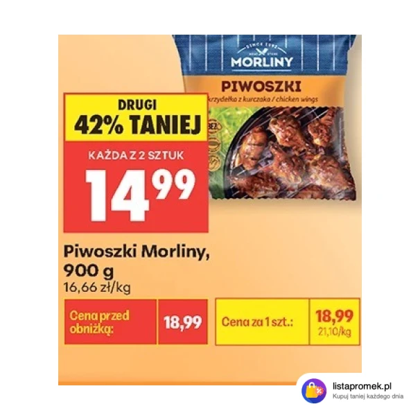 Piwoszki Morliny, krzydełka z kurczaka/chicken wings 900 g