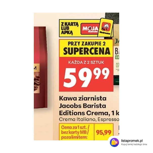 Kawa ziarnista Jacobs Barista Editions Crema, 1 kg