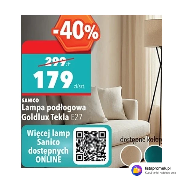 Lampa podłogowa Goldlux Tekla E27