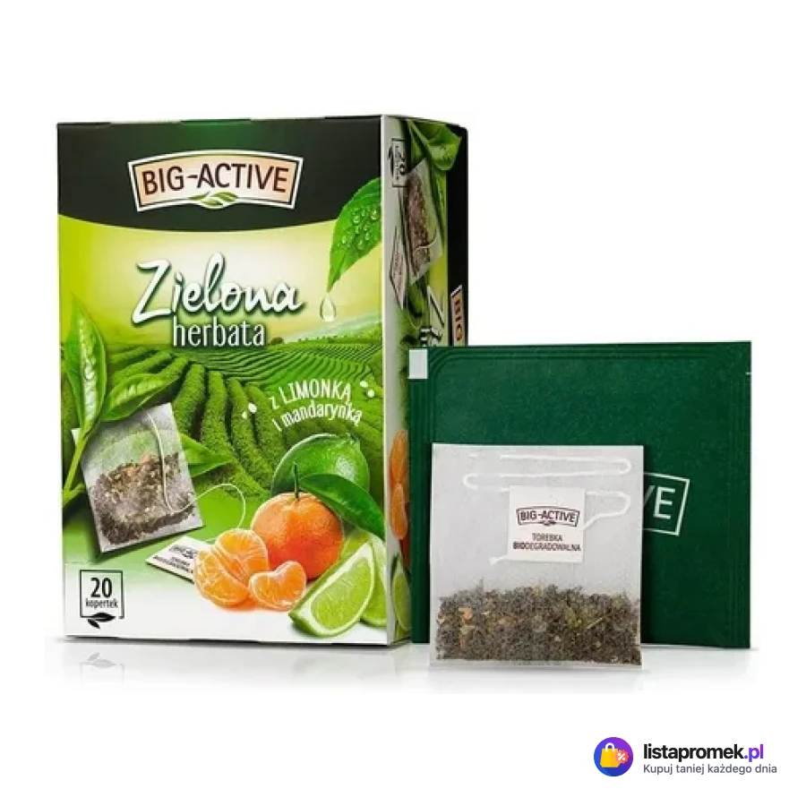 Zielona herbata eksp. Big-Active, różne rodzaje