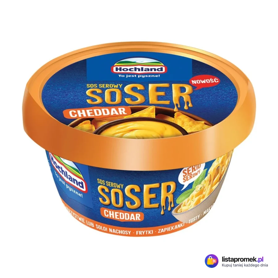 Sos serowy Soser, różne rodzaje