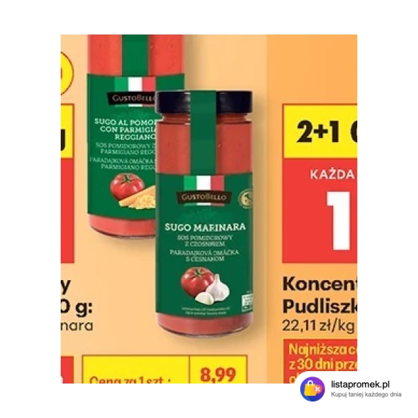 Sos pomidorowy Gusto Bello, z parmezanem, marinara