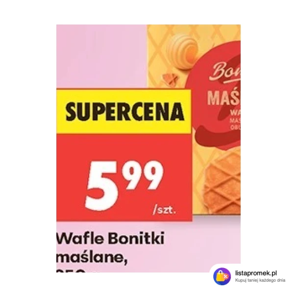 Wafle Bonitki maślane, 250 g