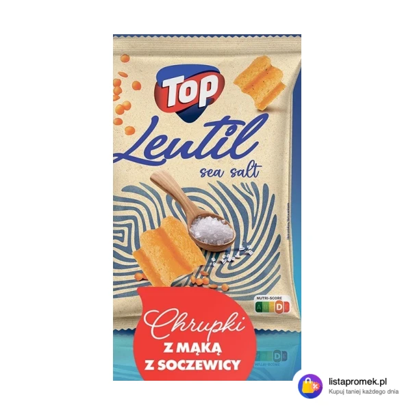 Chrupki z soczewicy Top, 50 g: sea salt
