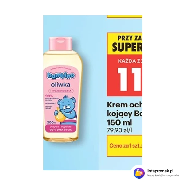 Krem ochronny kojący Bambino, 150 ml
