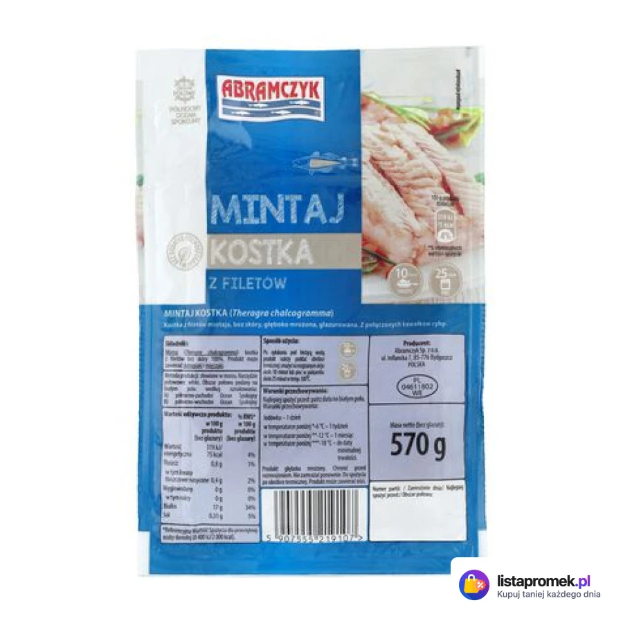 Kostka z fileta mintaja