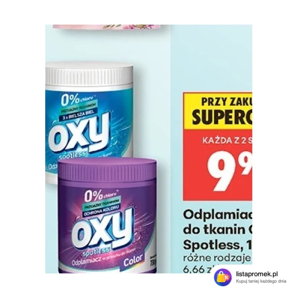 Odplamiacz do tkanin Oxy Spotless, 1,5 l