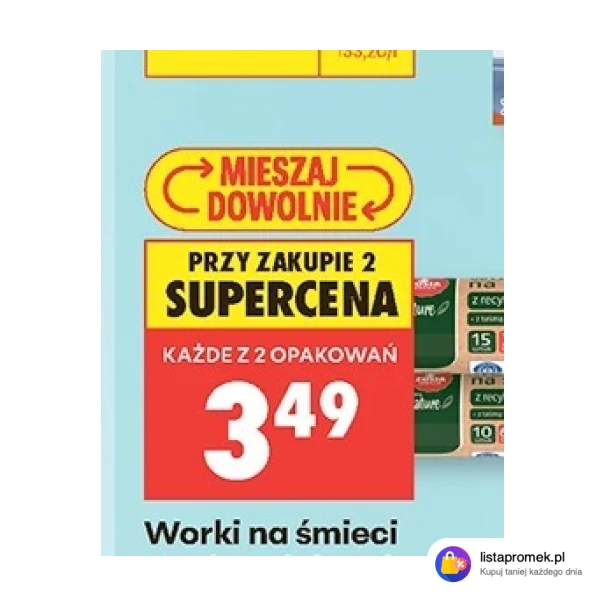 Worki na śmieci z taśmą ściągającą Zosia, 60 l, 10 szt. lub 35 l, 15 szt.