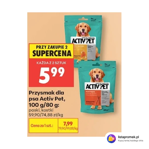 Przysmak dla psa Activ Pet, 100 g/80 g