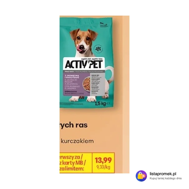 Karma dla psów małych ras Activ Pet, 1,5 kg