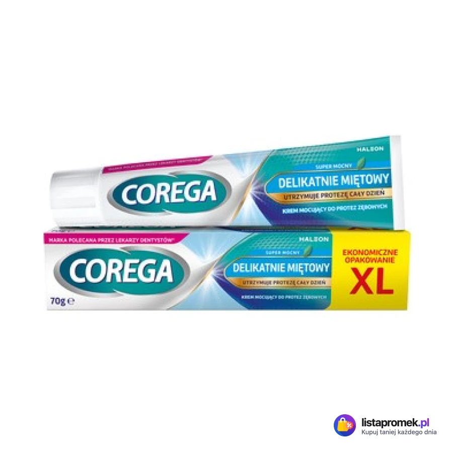 Krem do protez Corega, delikatnie miętowy