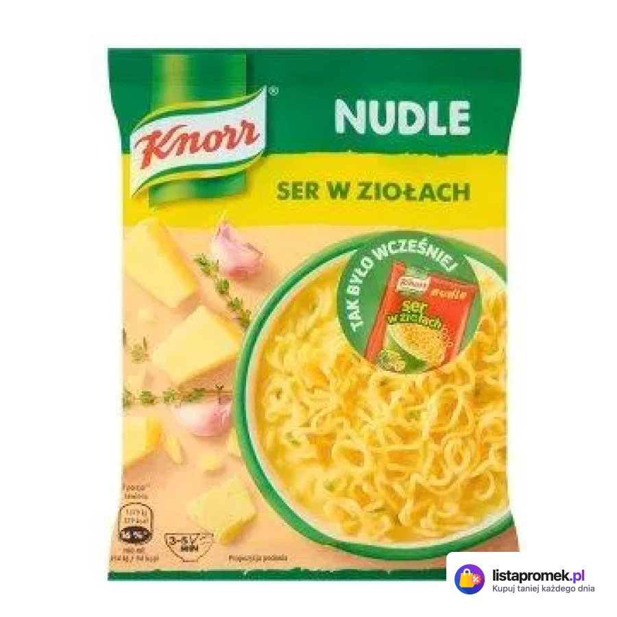 Nudle ser w ziołach