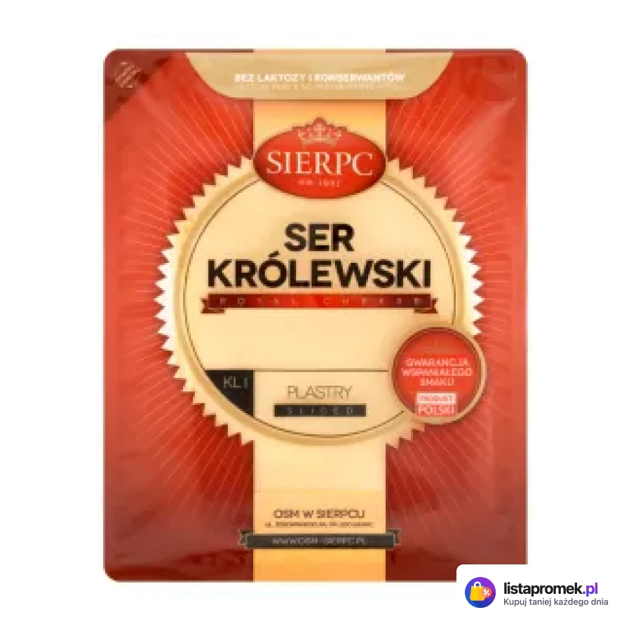 Ser żółty w plastrach Królewski