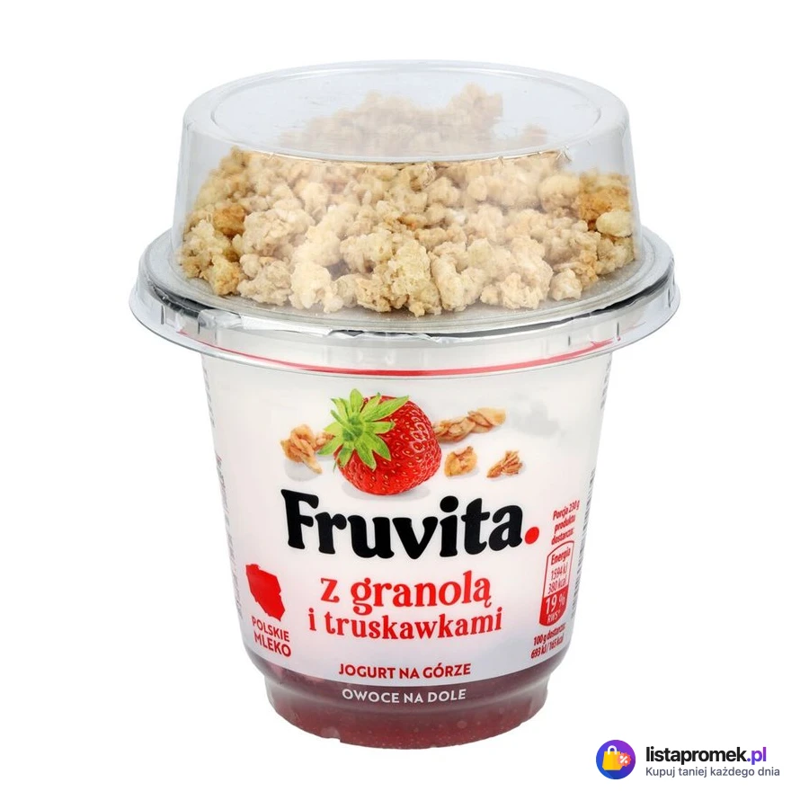 Jogurt z granolą Fruvita, różne rodzaje