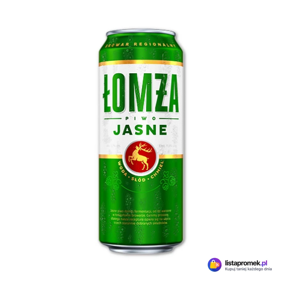 Piwo Łomża jasne pełne, 500 ml