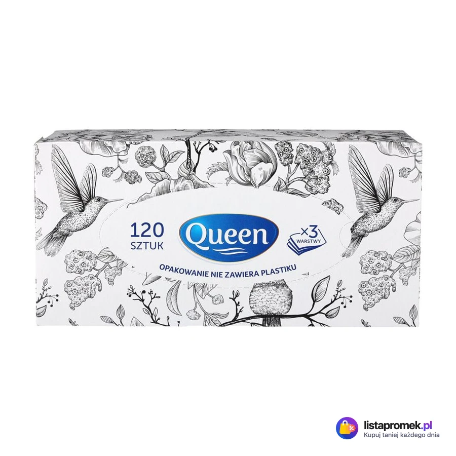 Chusteczki higieniczne 3-warstwowe Queen