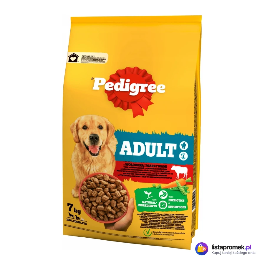 Sucha karma dla psa z wołowiną i warzywami Pedigree