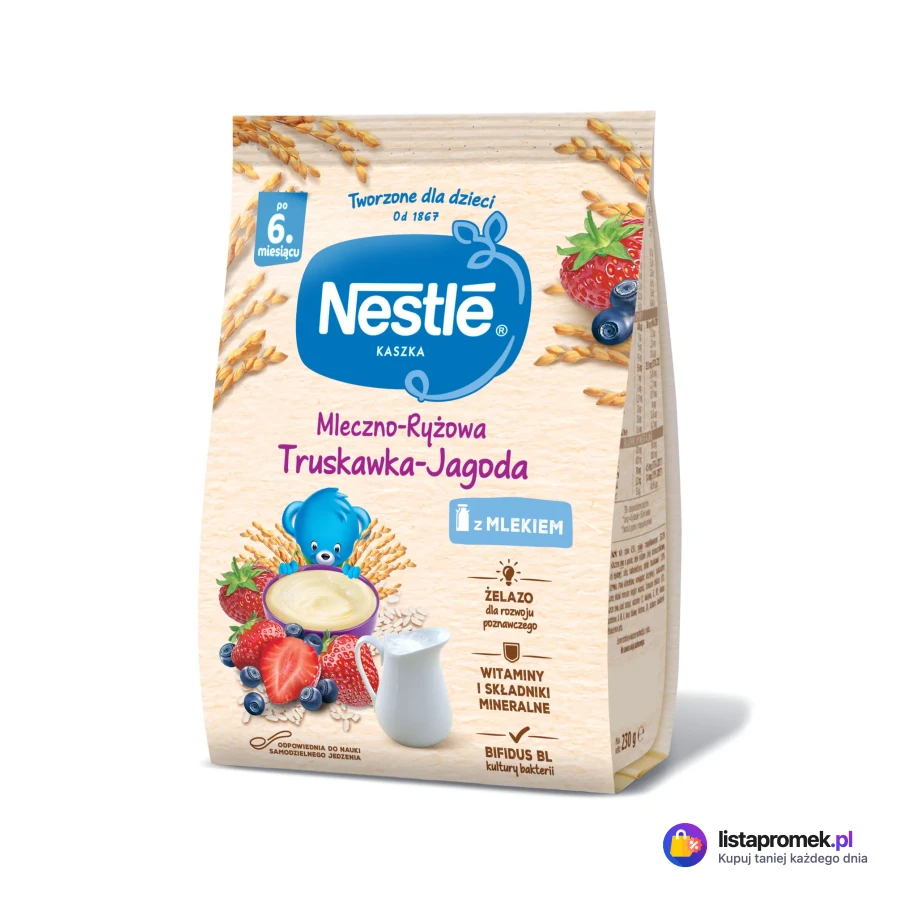 Kaszka mleczno-ryżowa Nestlé, różne rodzaje