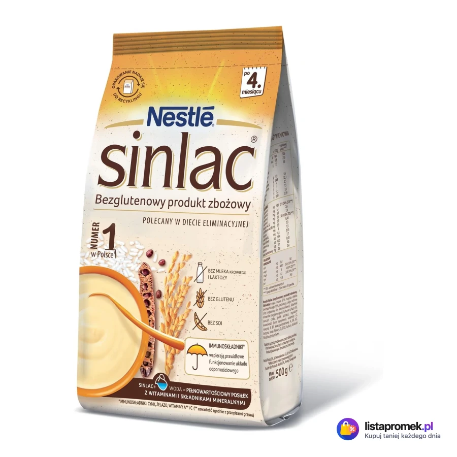 Sinlac bezglutenowy produkt zbożowy Nestlé