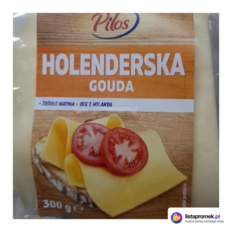 Holenderska gouda w plastrach