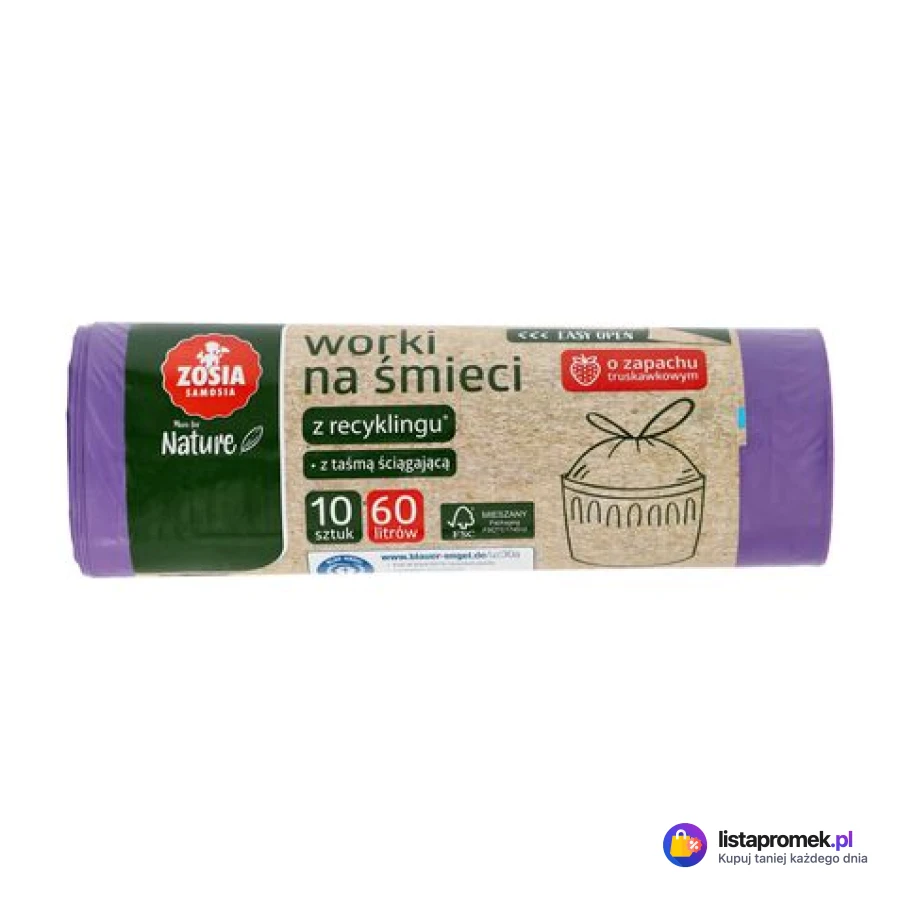 Worki na śmieci Zosia, 60 l, 10 szt.
