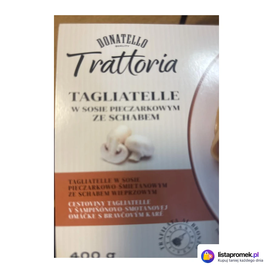 Tagliatelle schab z pieczarkami Donatello