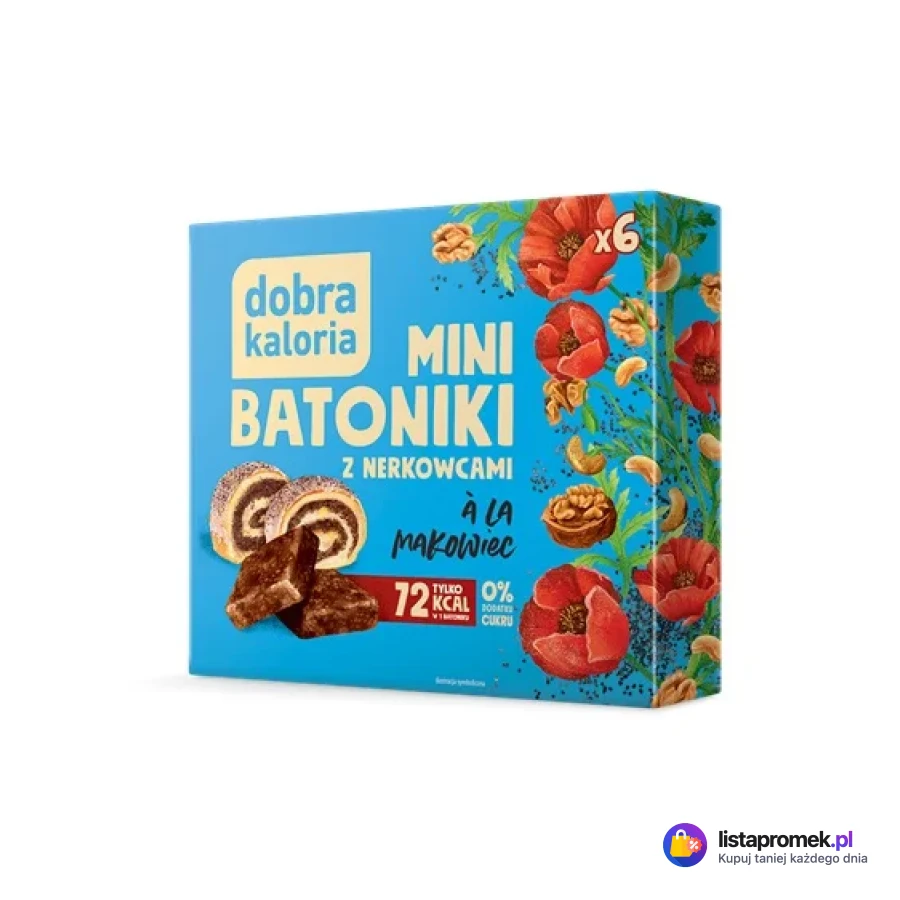 Mini batoniki z nerkowców à la makowiec, malinowe lub dyniowe