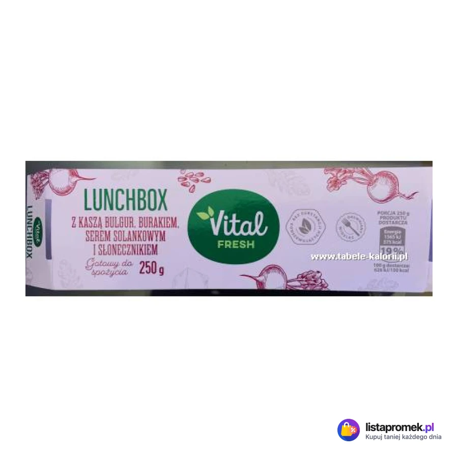 Lunchbox z kaszą bulgur, burakiem, serem solankowym i słonecznikiem Vital Fresh