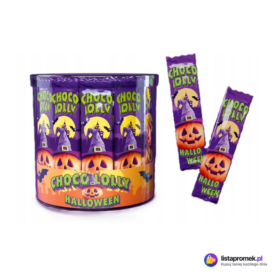 Lizak Halloween z czekolady, różne rodzaje