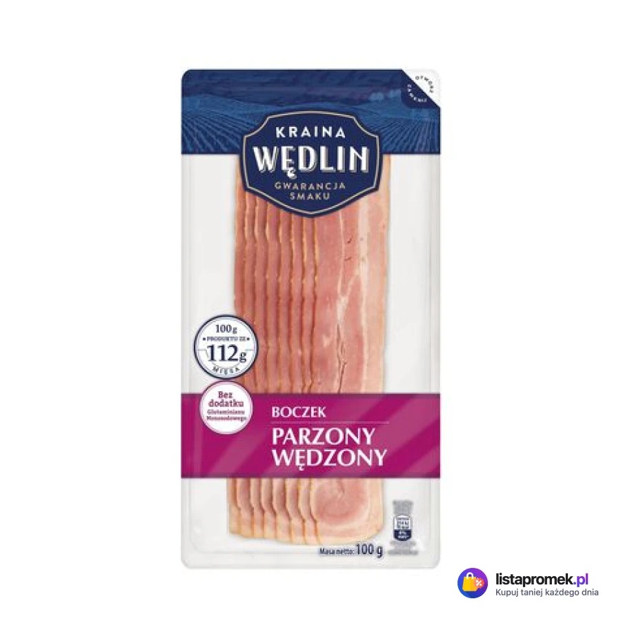 Boczek surowy wędzony, parzony wędzony