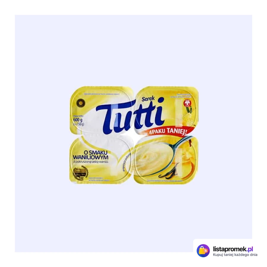 Serek homogenizowany o smaku waniliowym Tutti