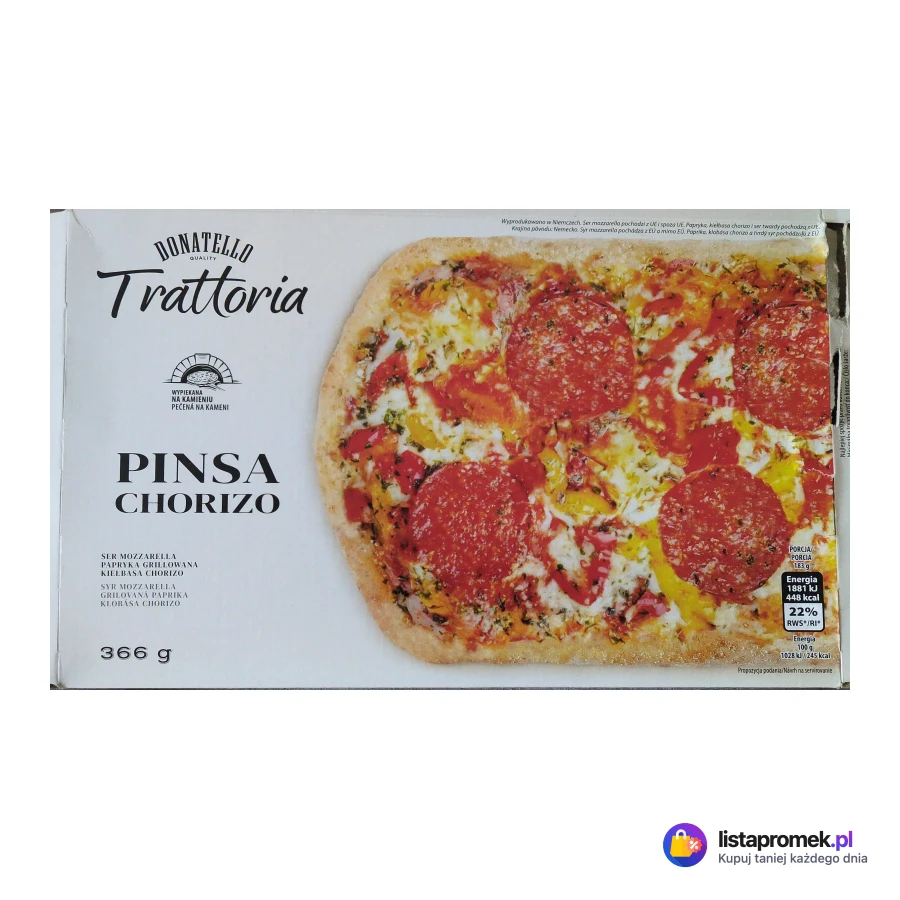 Pinsa Trattoria, różne rodzaje