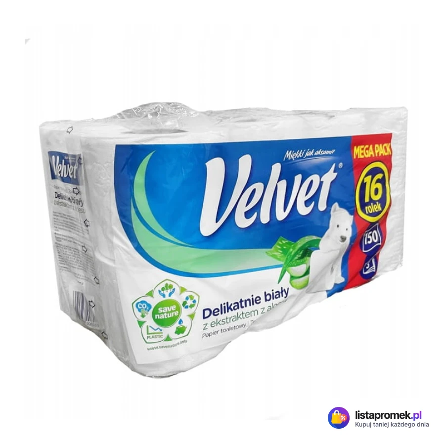 Papier toaletowy z ekstraktem z aloesu Velvet