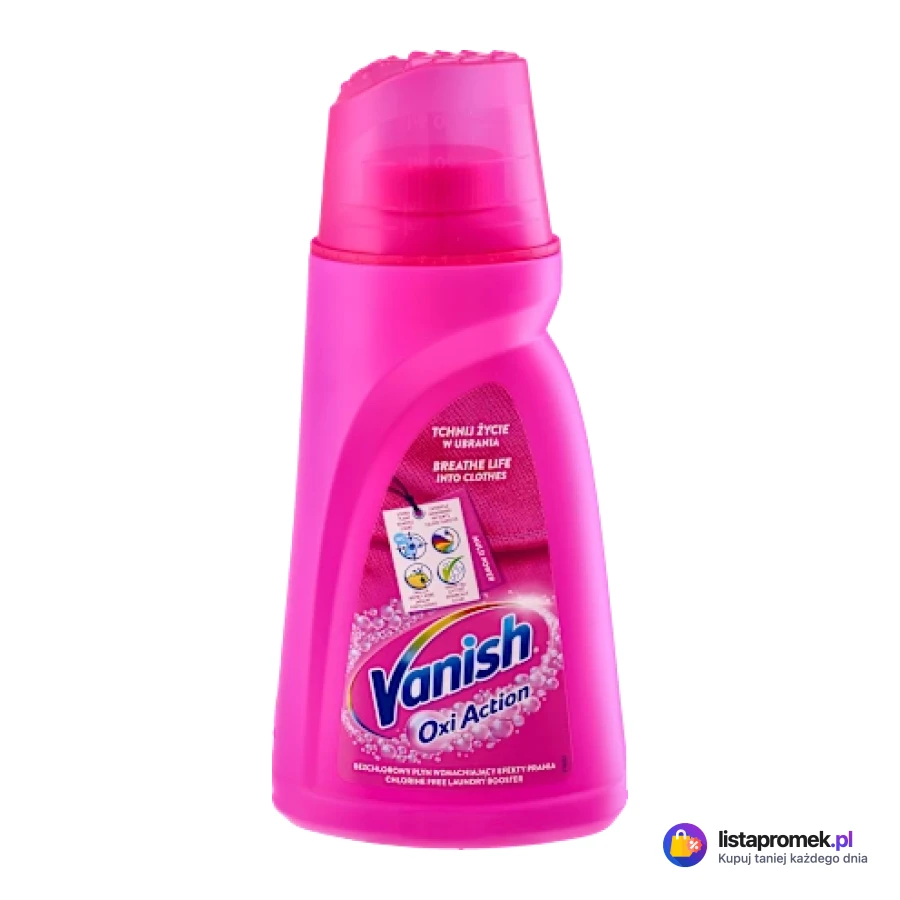 Odplamiacz do tkanin Vanish Oxy Action, 1 l lub Odplamiacz w proszku Vanish Oxy Action, 470 g, różne rodzaje