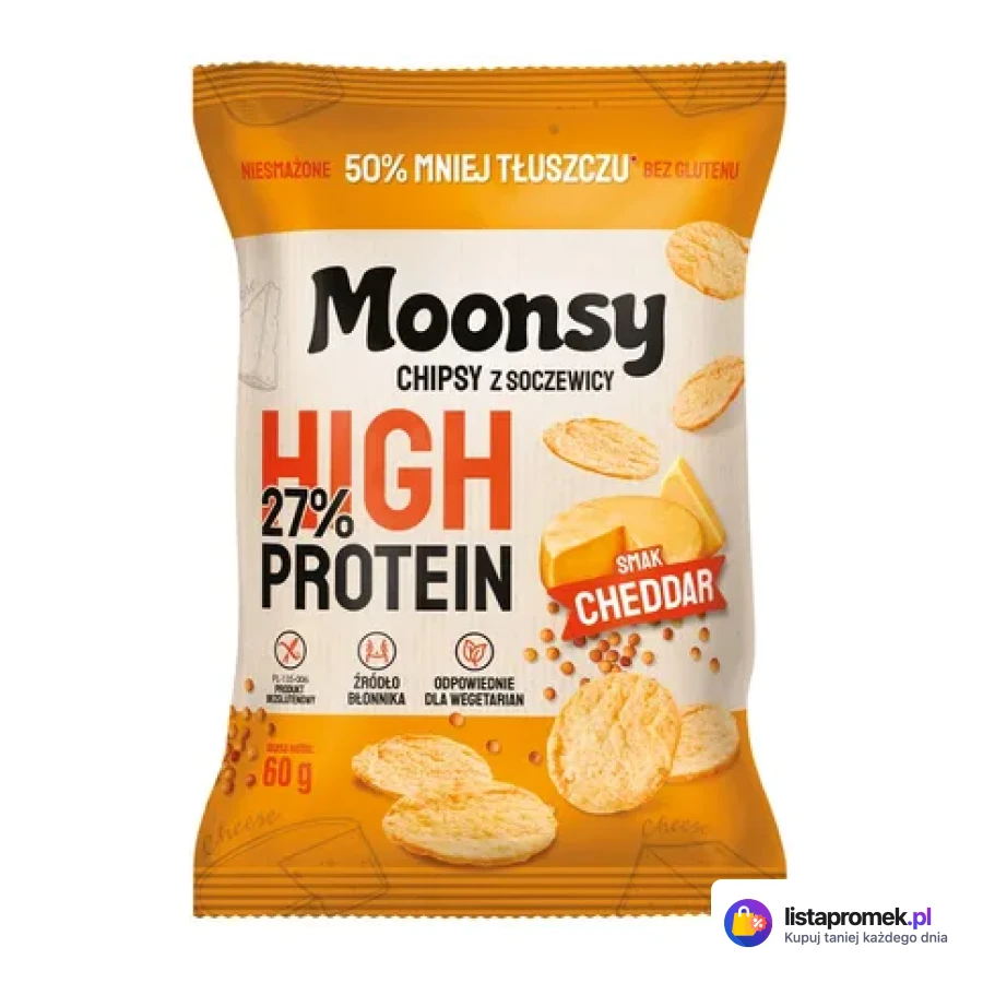 Chipsy z soczewicy cheddar, zielona cebulka
