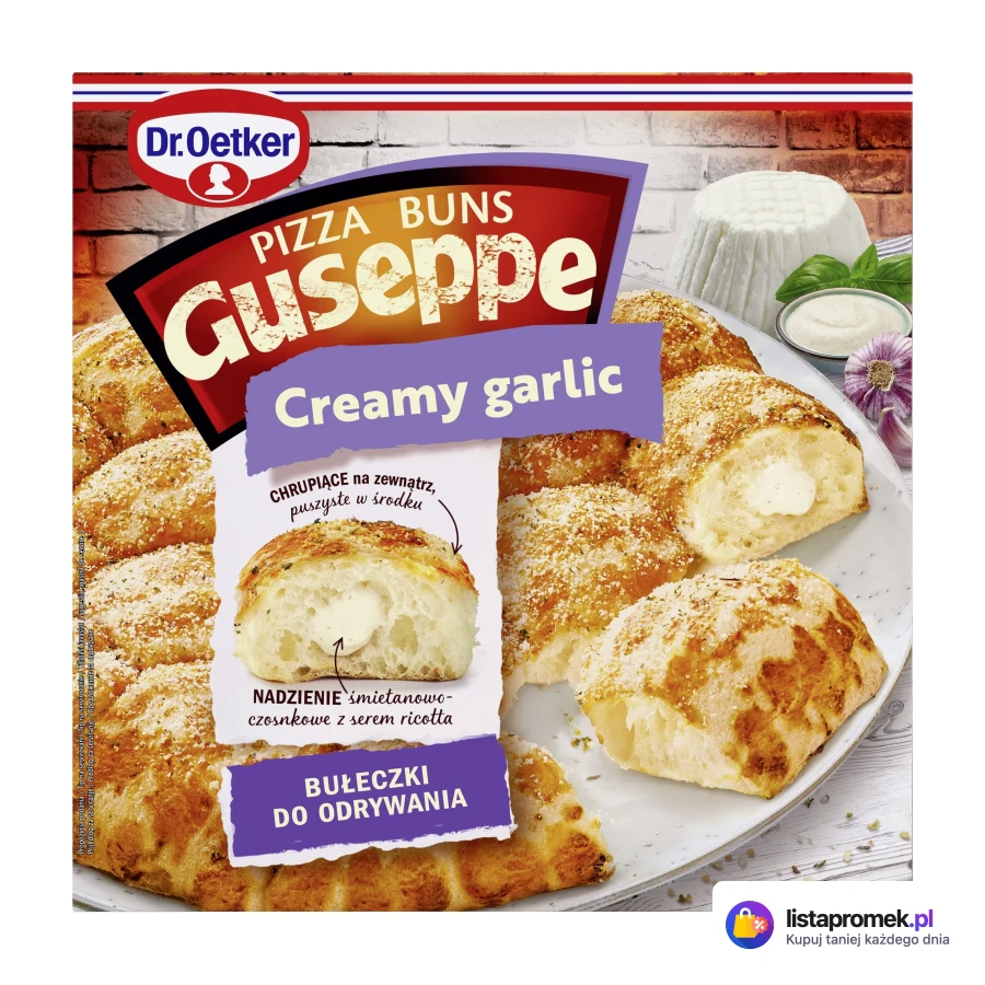 Pizza Buns Guseppe, creamy garlic, produkt mrożony