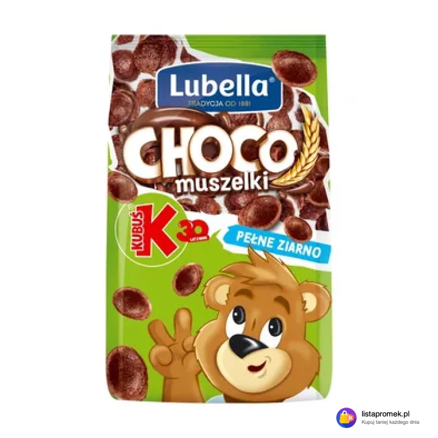 Płatki śniadaniowe Choco Muszelki Lubella/Kubuś, 500 g