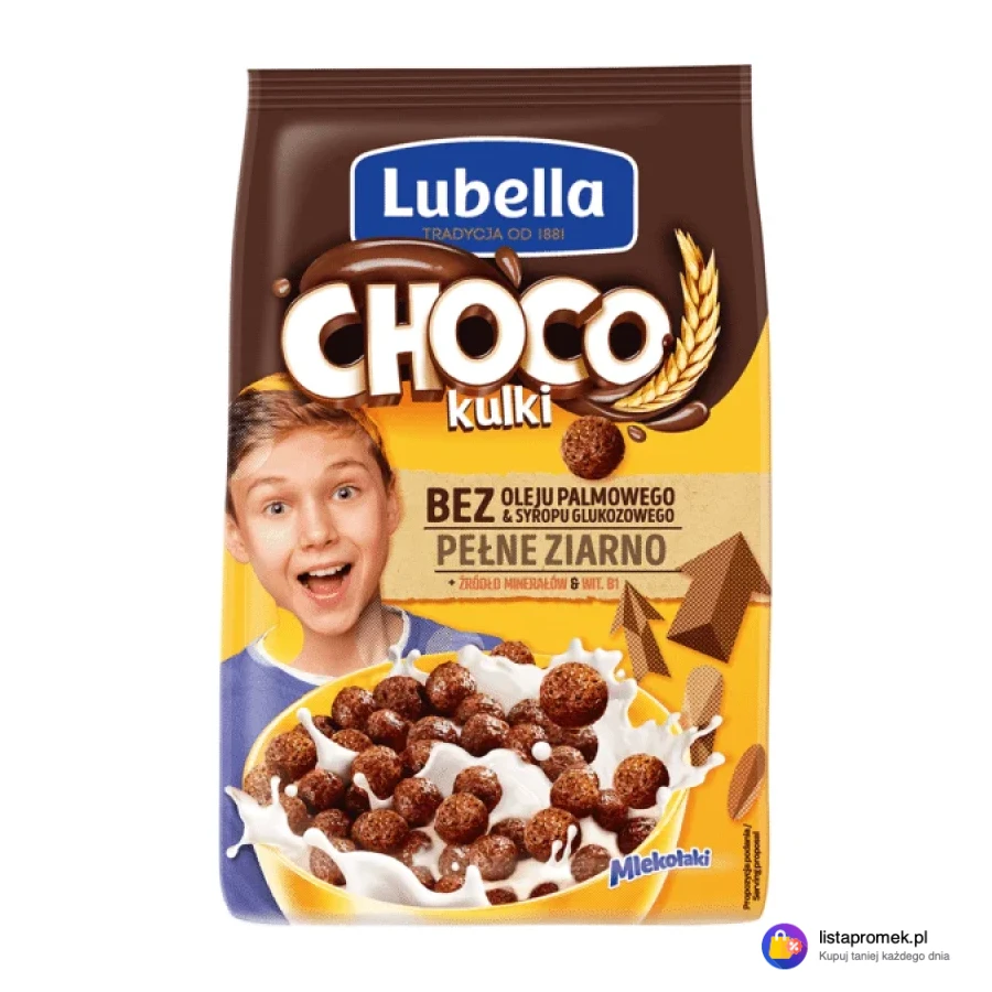 Płatki śniadaniowe Choco Kulki Lubella/Kubuś