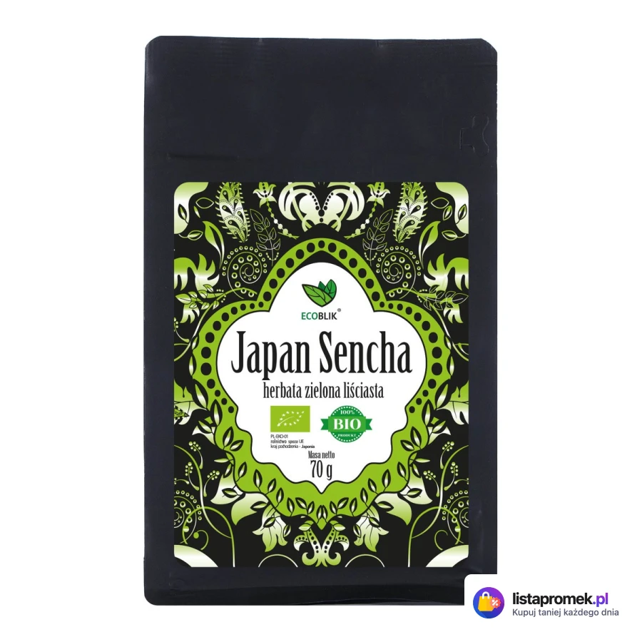 Herbata zielona liściasta Sencha, różne smaki